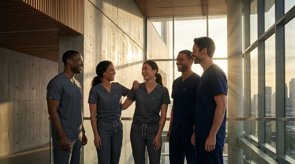 Medical professionals collaborating